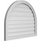 Ekena Millwork Round Top Surface Mount PVC Gable Vent: Functional, w/ 2"W x 1-1/2"P Brickmould Frame, 32"W x 26"H GVPRT32X2602SF - alternate 3